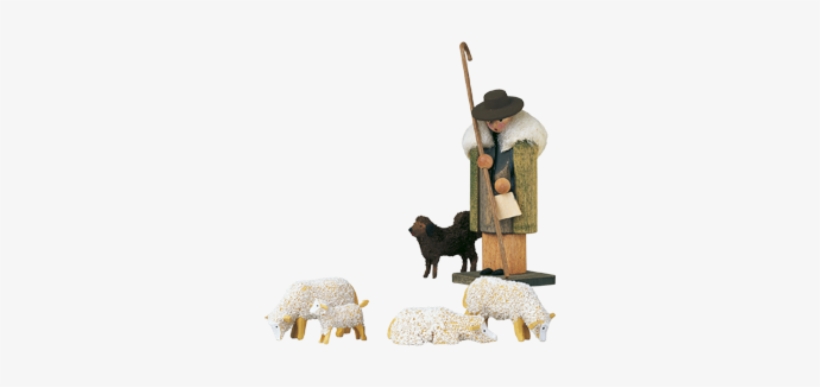 Nativity Scene Handcrafted In Germany By Günter Reichel - Günter Reichel - Hirte Mit Schafherde, 6 Teilig, transparent png