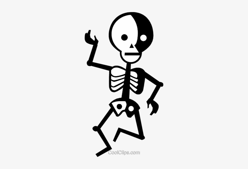 Dancing Skeleton Royalty Free Vector Clip Art Illustration - Esqueletos Clipart, transparent png