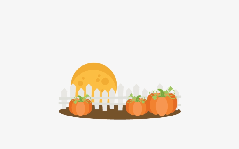 Pumpkins With Fence Svg Cutting Files Cute Cut Files - Pumpkins On A Fence, transparent png