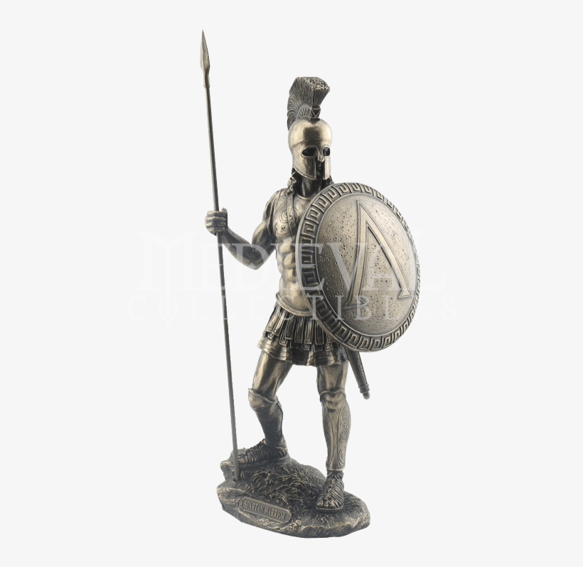 Spartan Warrior With Spear And Hoplite Shield Statue - Ancient Roman Soldier Statues, transparent png