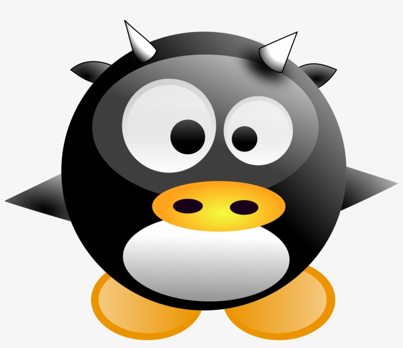 How To Set Use Baby Tux Cow Clipart, transparent png