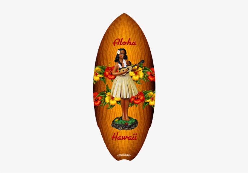 Dashboard Hula Doll Kc Hawaii Wood Mini Surfboard 8.5, transparent png