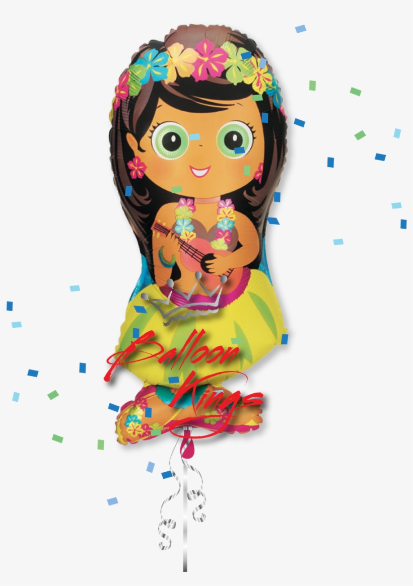 Hula Girl - Hula Girl Shaped 34in Balloon, transparent png
