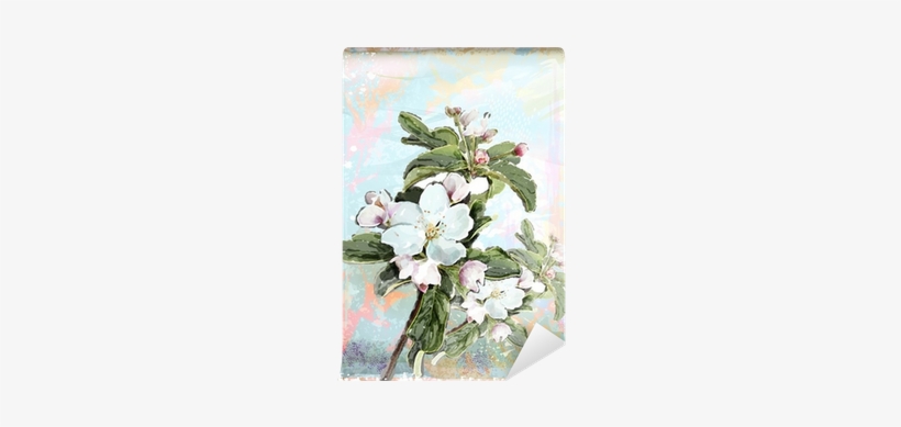 Apple Flower Blossoms In Full Bloom Wall Mural • Pixers® - Illustration, transparent png