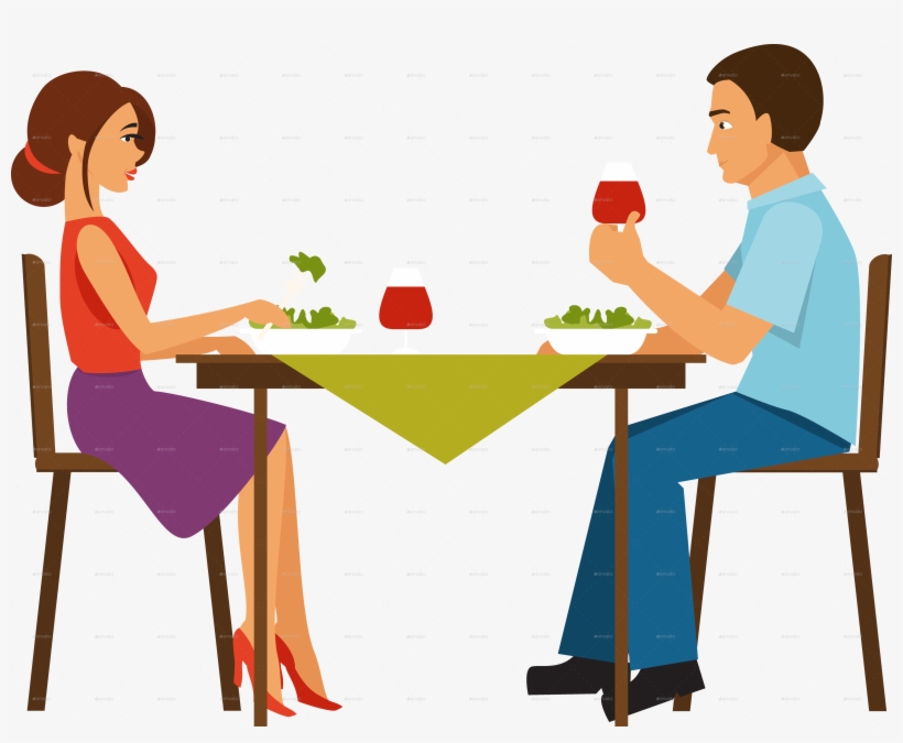 Couple Dinner Png - Couple Dinner Vector Png, transparent png