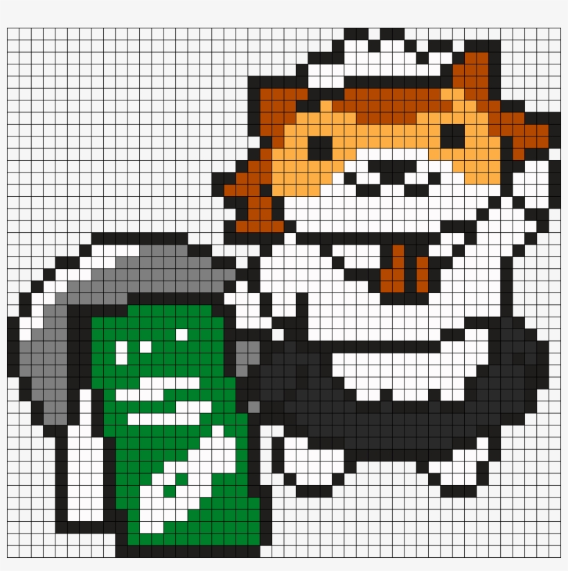 Sassy Fran Neko Atsume Perler Bead Pattern / Bead Sprite - Neko Atsume Pixel Art, transparent png