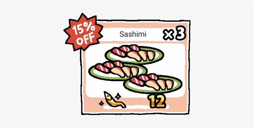 Sale Sashimi - Sashimi Neko Atsume, transparent png
