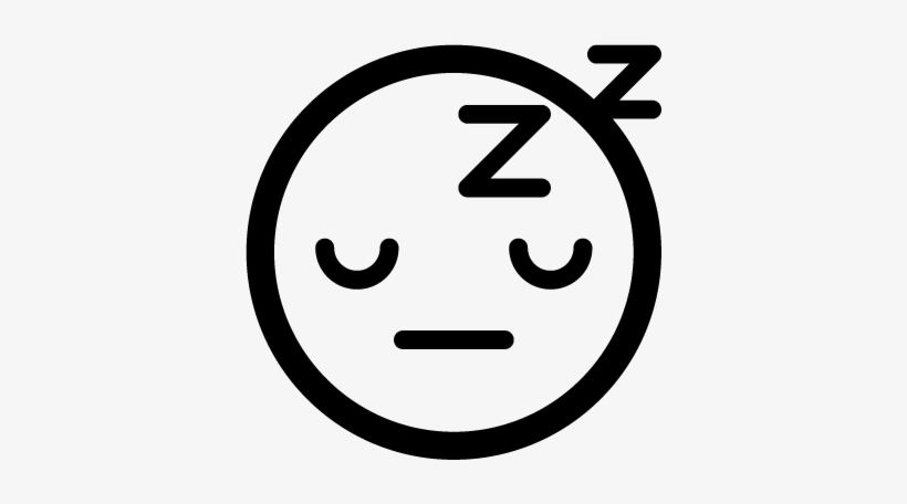 Sleeping - Black And White Sleeping Emoji, transparent png