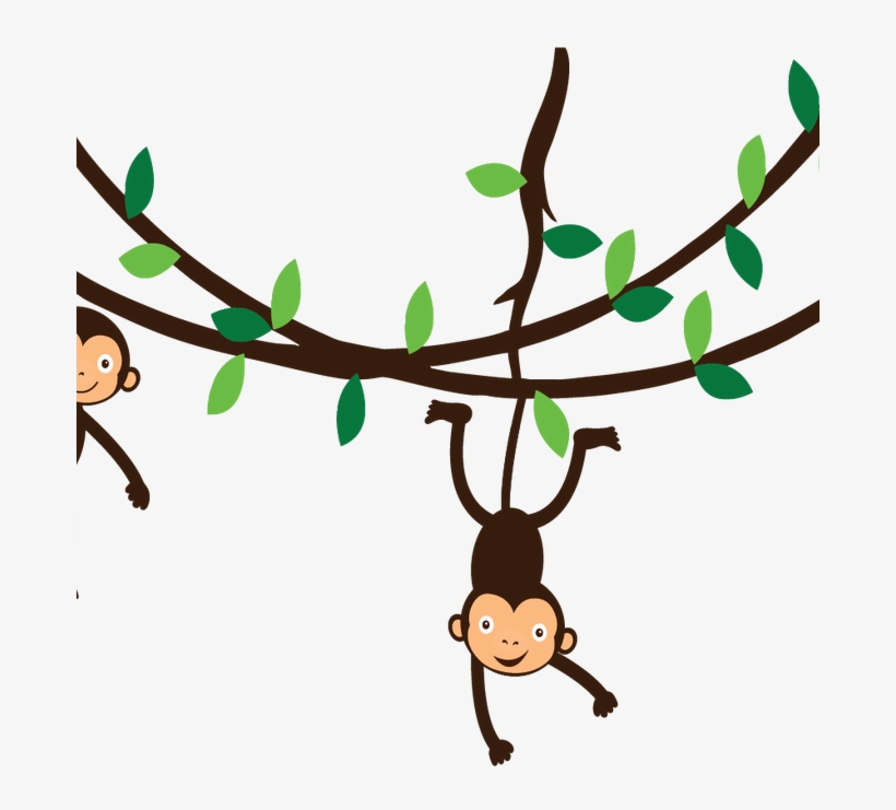 Vine Clipart Monkey Pencil And In Color Vine Clipart - Monkeys On A Vine, transparent png