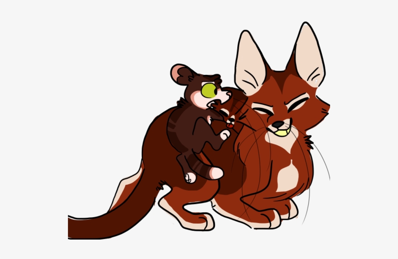 Leafkit Thinks Its Unfair That Squirrelkit Gets To - Cartoon, transparent png
