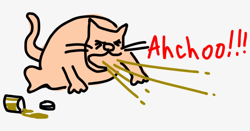 Clip Arts Related To - Cat Sneezing Clipart, transparent png