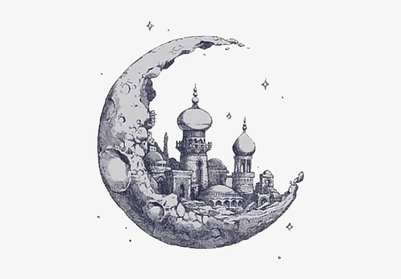 Tumblr Transparent Moon Castlemoon Clipart Tumblr 640 - Art Tumblr Transparent, transparent png