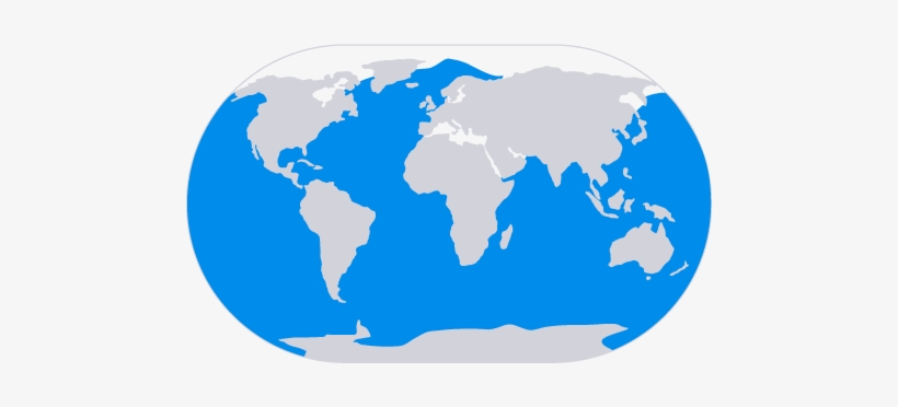 All Oceans Range Map - World Map, transparent png