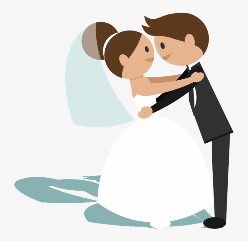 Novios Png - Groom And Bride Clipart, transparent png