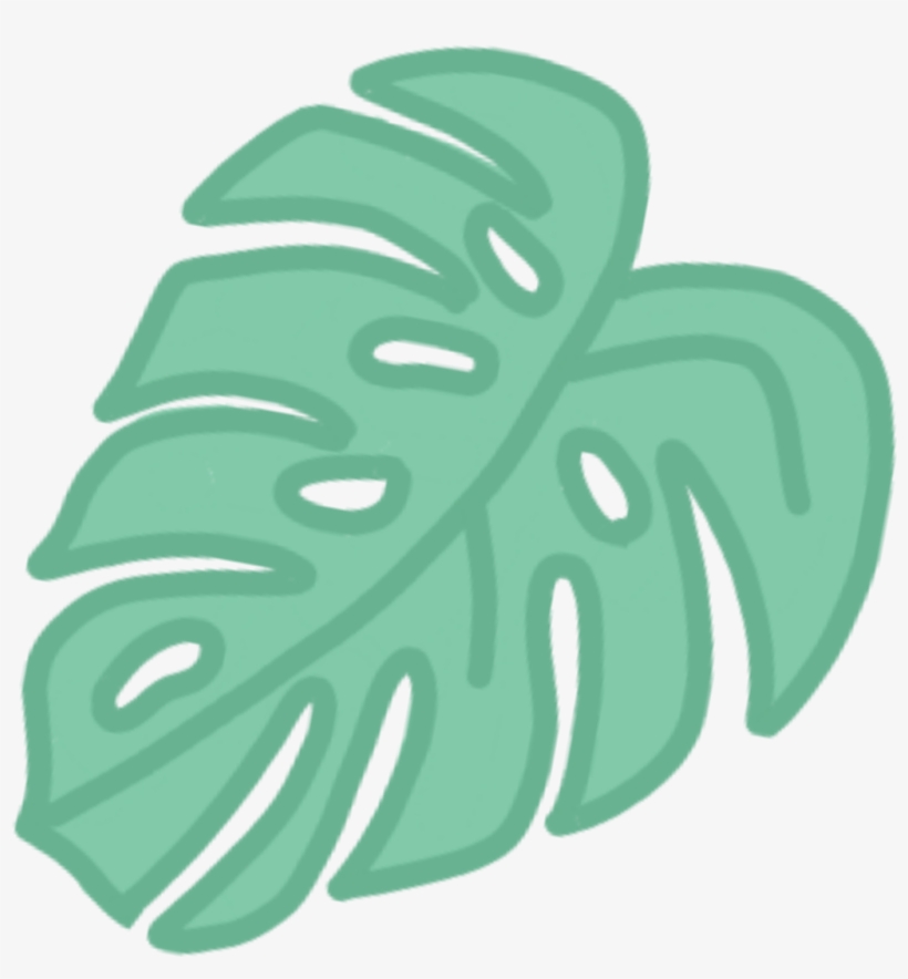 Bananaleaf Jungleleaf Jungle Tree Forest Cute Tumblr - Illustration, transparent png