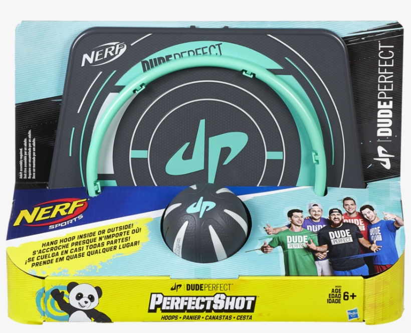 B6323amc1 630509510177 Pkg 16 Medium 72dpi - Nerf Dude Perfect Shot Hoops Set, transparent png
