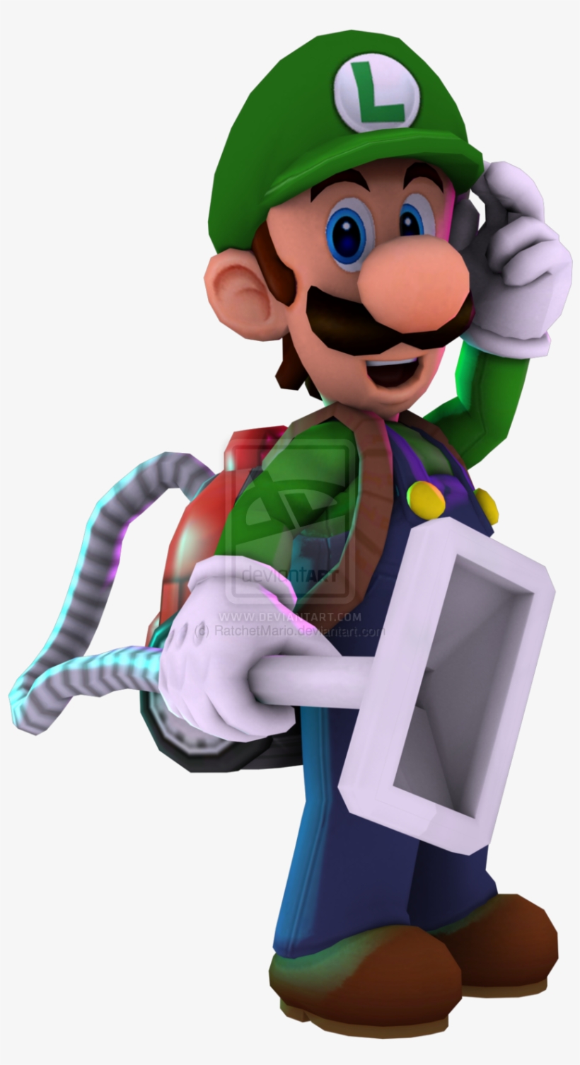 Luigi And King Boo [with Video] By Ratchetmario On - Luigi's Mansion Luigi Render, transparent png