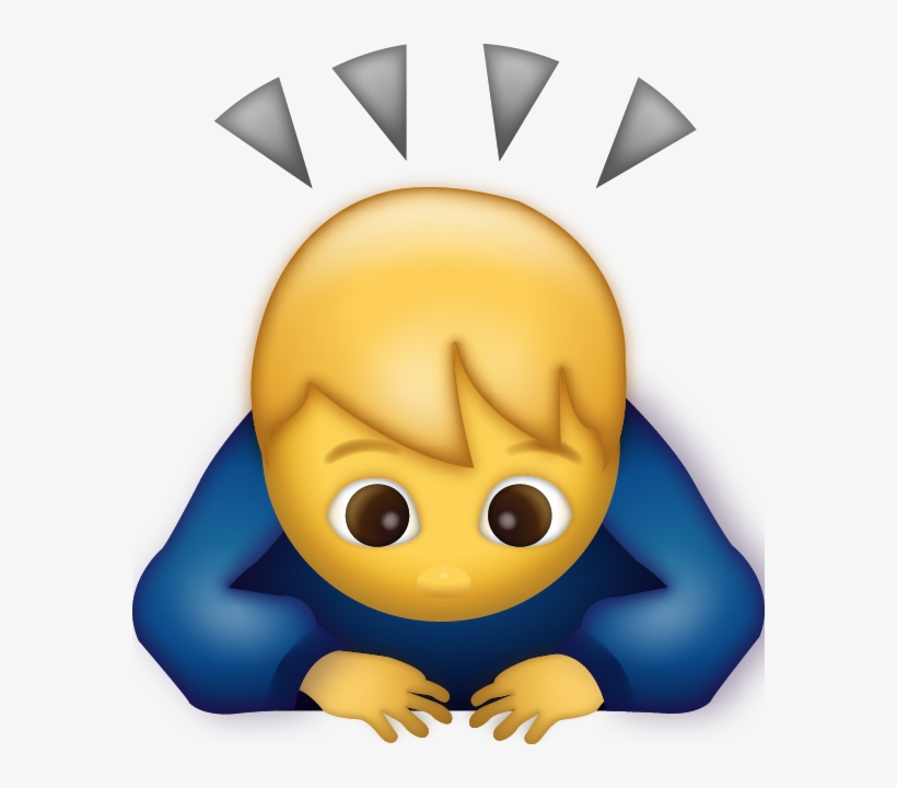 Person Bowing Emoji, transparent png