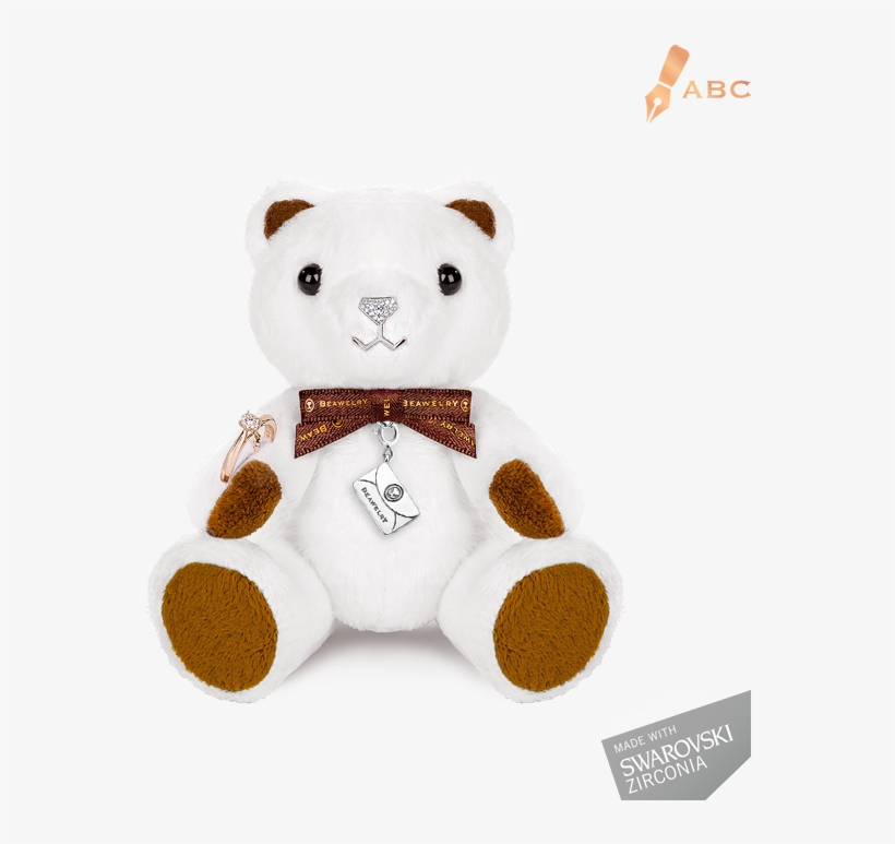 Mini Sparkle Beawelry Bear With A Ring Holder & Silver - Beawelry, transparent png