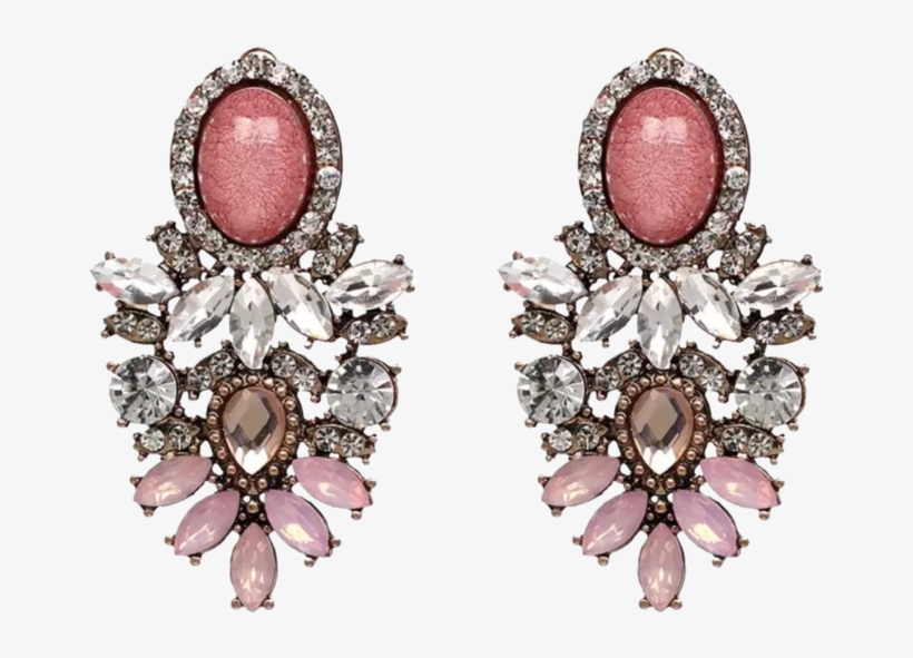 Davi Earrings - Juran Arrival Wholesale Good Quality Big Crystal Earring, transparent png