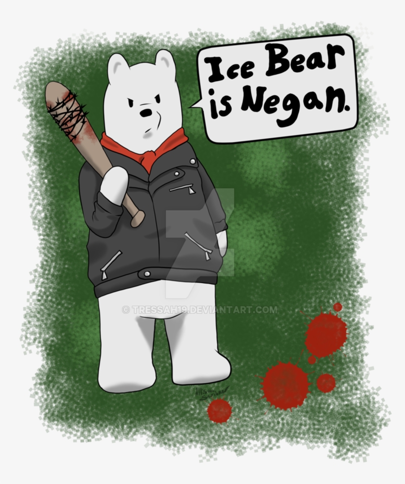 Ice Bear Is Negan By Tressah19 - Cartoon, transparent png