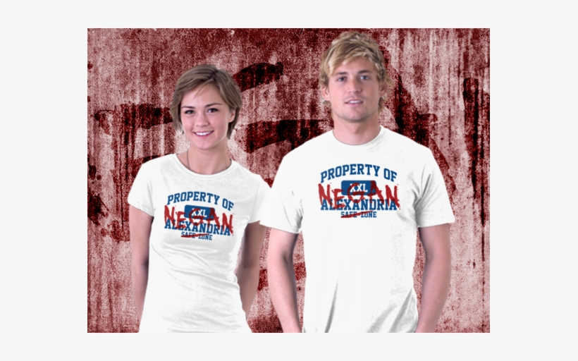 Property Of Negan - Walking Dead Alexandria Letters T-shirts Men Digital, transparent png