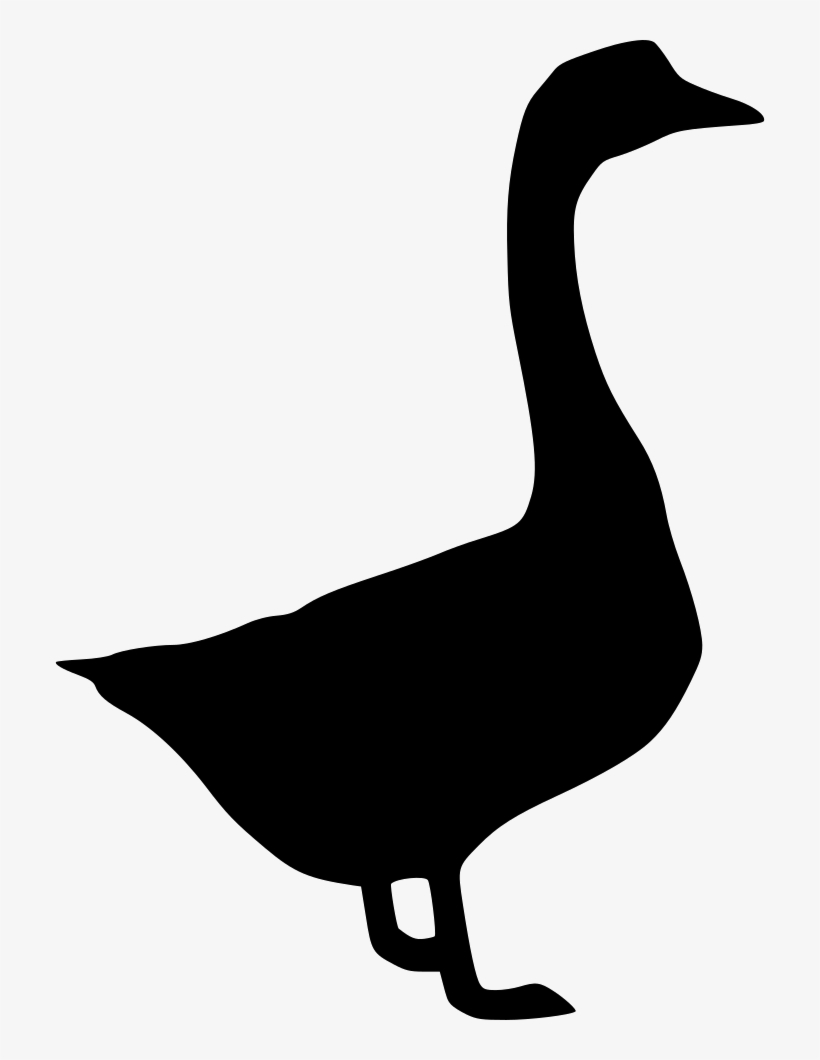 Goose Free Icon - Goose Clipart Black, transparent png