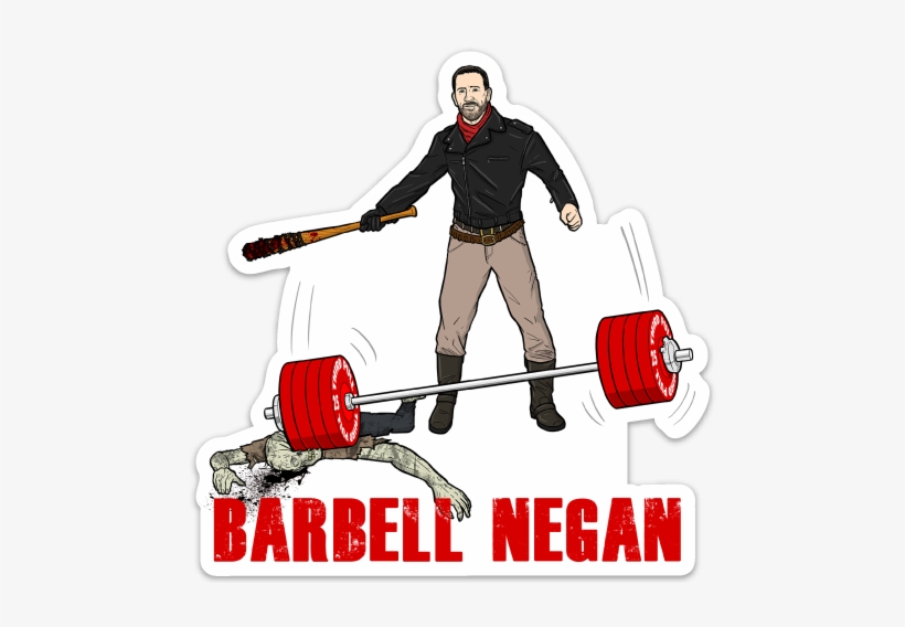 Barbell Negan Sticker - Negan Unisex T-shirts, transparent png