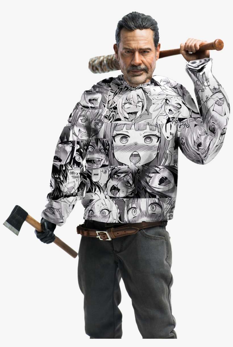 New Negan Alt Costume Leaked - Funny Cartoon Ahegao Anime 3d Print Men's Sport Street, transparent png