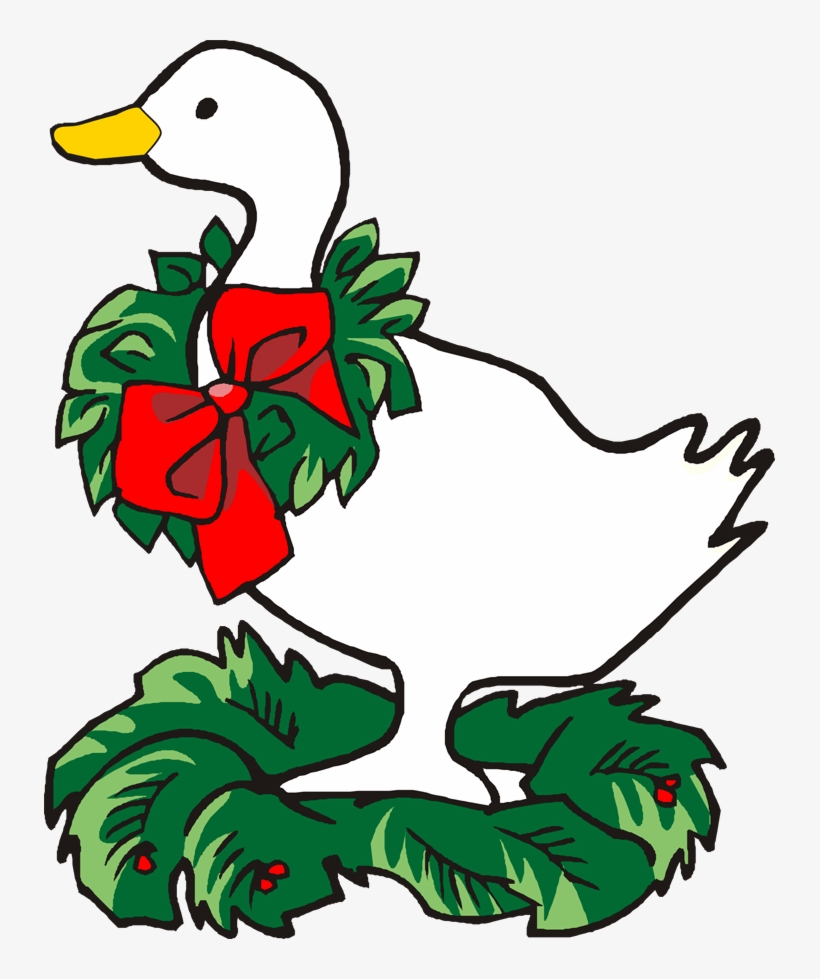 Christmas Goose Clipart 2 By Jonathon - Geese A Laying Clip Art, transparent png