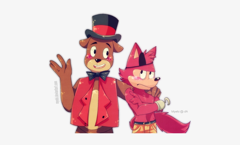 Freddy X Foxy In Fazbear And Friends Style - Freddy Fazbear And Friends Foxy, transparent png
