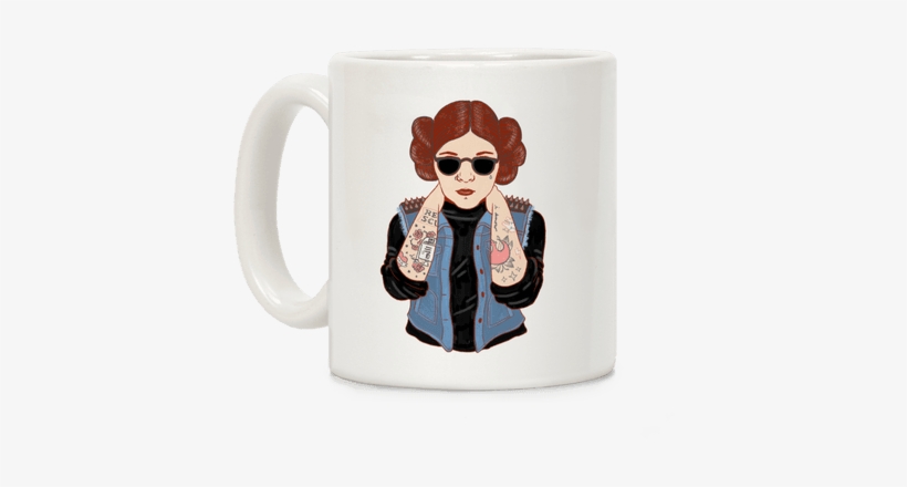 Punk Leia Parody Coffee Mug - Leia Organa, transparent png