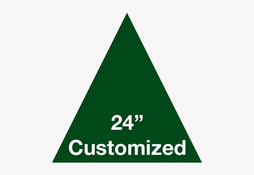 24" Green Triangle - Triangle (set Of 3), transparent png