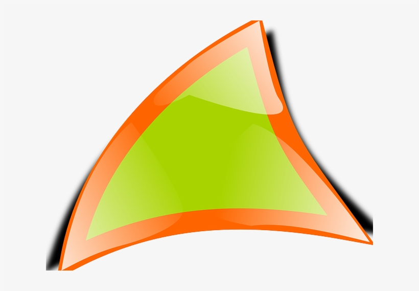 Triangle, Warped, Border, Frame, Glossy, Green, Orange - Clipart Triangle, transparent png
