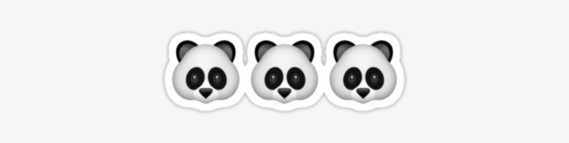 "panda Emoji " Stickers By Varsitybluez - Zazzle Panda - Emoji Ipad Hülle, transparent png