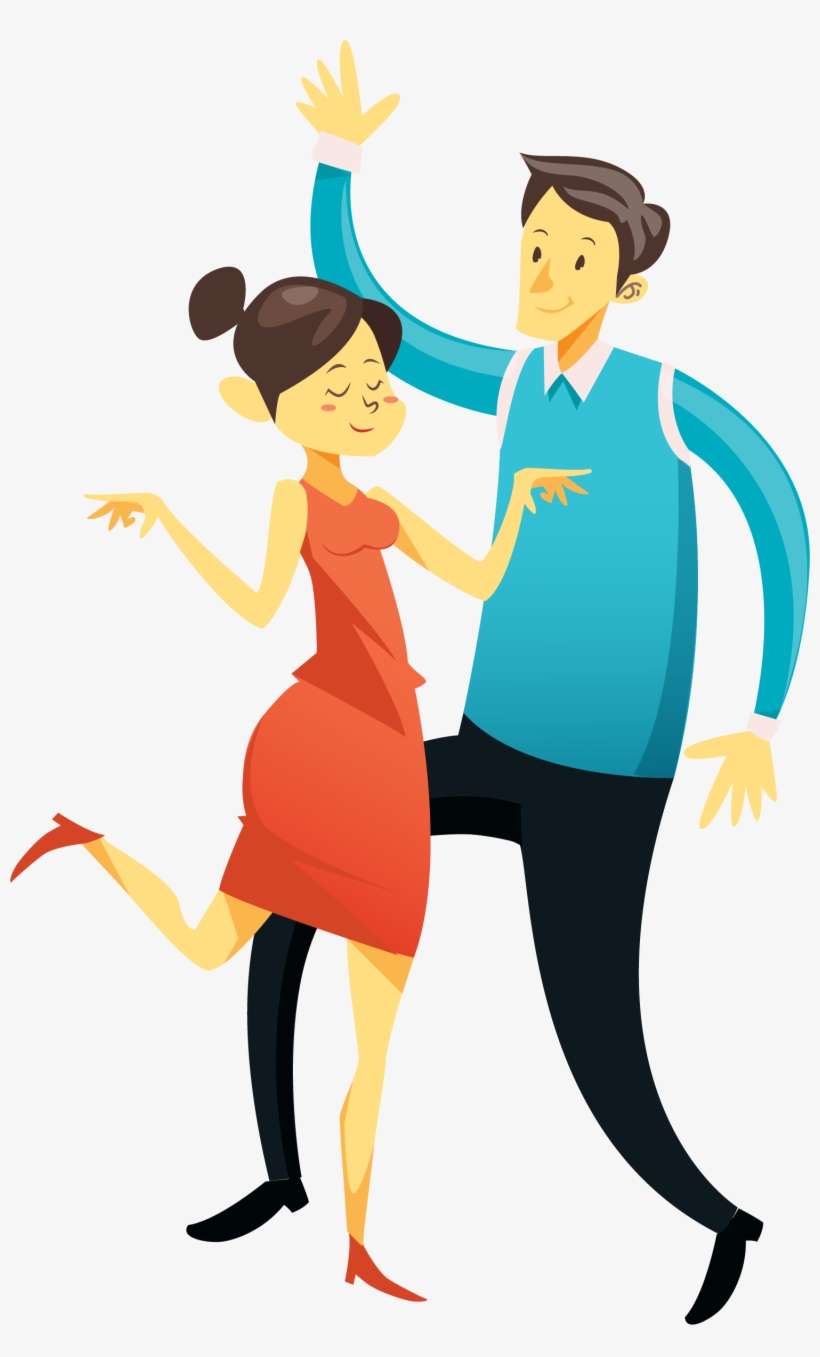 Cartoon Characters Men And Women Transprent Png - Dance Party Cartoon Png, transparent png