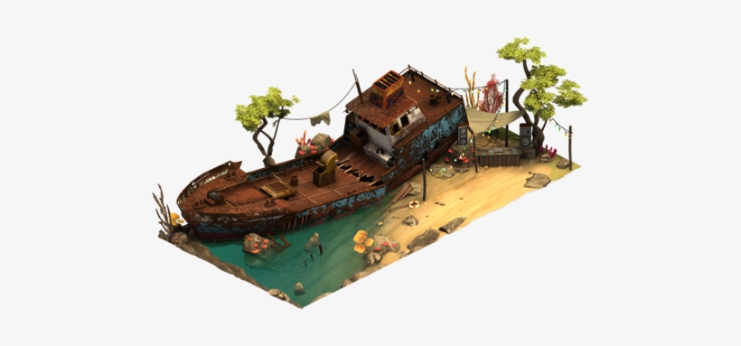 Shipwreck - Scale Model, transparent png