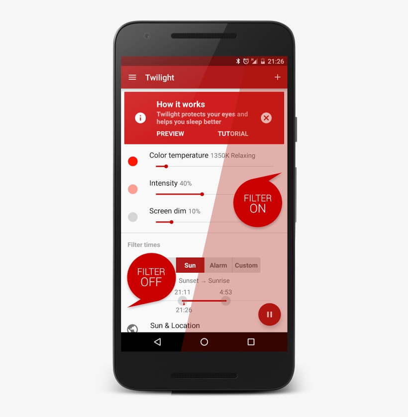 Night Mode - Twilight Android Burn, transparent png