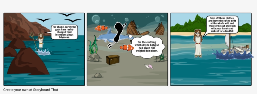 The Odyssey Poseidon's Shipwreck - Cartoon, transparent png