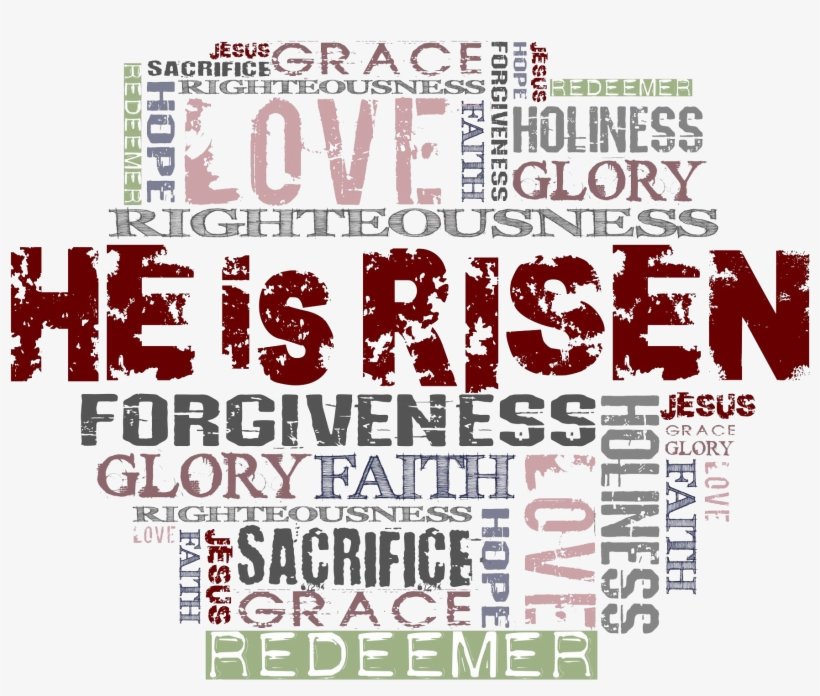 Easter Sunday Services - Risen Words, transparent png