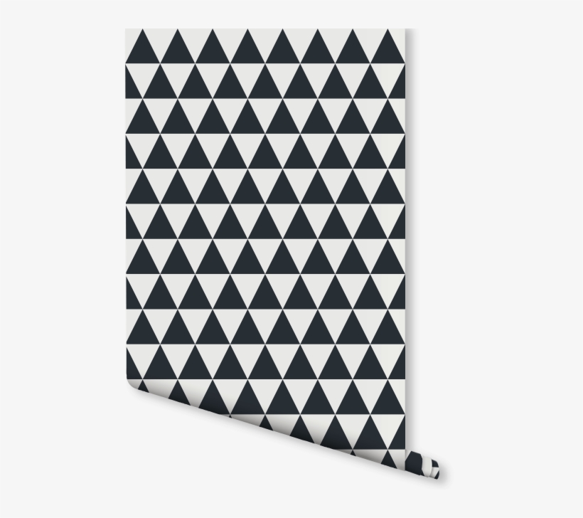 Festival Geometric Wallpaper Black And White - Triangle Pattern, transparent png
