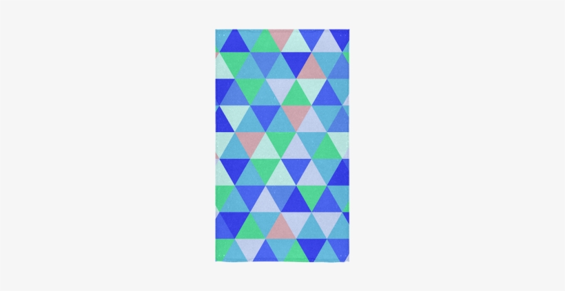 Blue Geometric Triangle Pattern Custom Towel - Triangle, transparent png