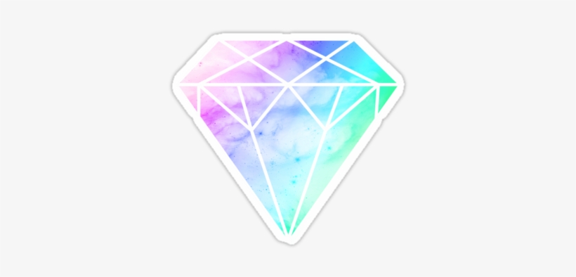 Rainbow Galaxy Diamond By Keelin Small - Diamond Stickers, transparent png
