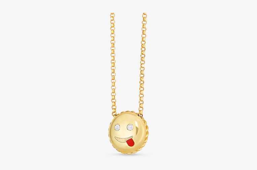 Roberto Coin Joke Emoji Pendant With Diamonds - Locket, transparent png