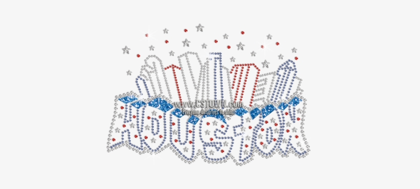 Houston Sparkling Stars Night Hotfix Rhinestone Glitter - Cross-stitch, transparent png