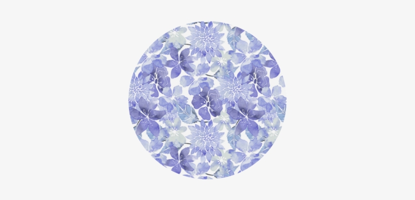 Previous Next - Blue Green Watercolor Flower Pattern Canvas Print -, transparent png