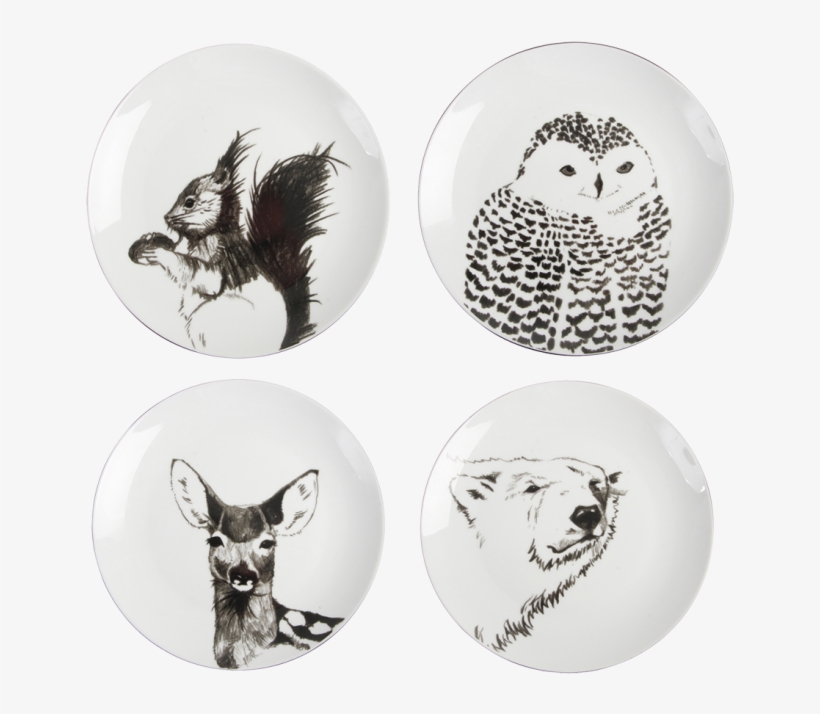 Assiette Design, Decorative Objects, Kids Plates, Baby - Anouk Winter Plate - / Set Of 4, transparent png