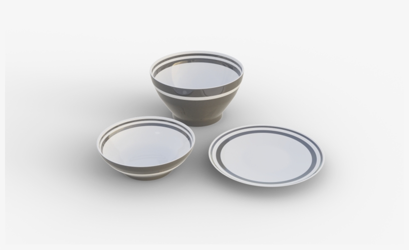 Black & White Plate Set - Bangle, transparent png