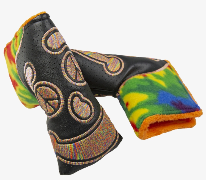 Rainbow Stitched Kool Aid Peace Tie Dye Headcover - Tie-dye, transparent png