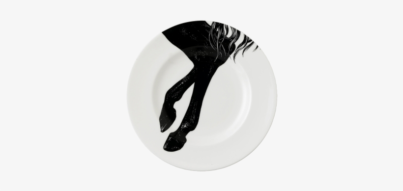 Equus Black & White - Royal Crown Derby - Equus - White 23cm Plate - Horse, transparent png
